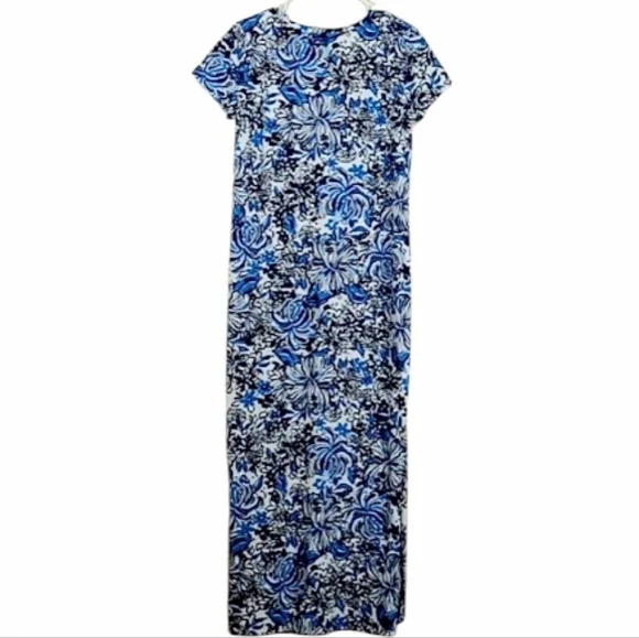 Lilly Pulitzer Etta Maxi Dress in Low Tide Navy Pandarama Sz Medium NWOT - Picture 9 of 13
